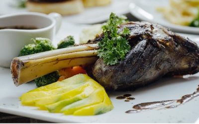 Slow Cooked Lamb Shanks in Red Wine Sauce